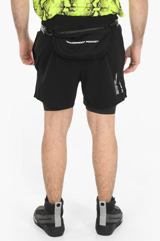 ACTIVE Shorts in Doppio Tessuto con Marsupio Removibile