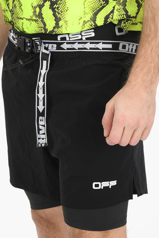 ACTIVE Shorts in Doppio Tessuto con Marsupio Removibile