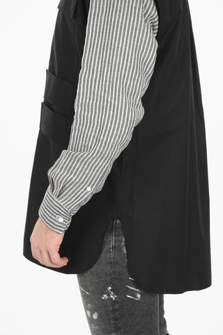 Utility 4-pocket Sleeve-less Shirt with Button-down Collar