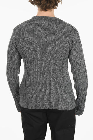 Crew Neck SNAKE CHUNCKY Ribbed Sweater