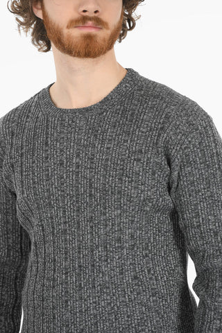 Crew Neck SNAKE CHUNCKY Ribbed Sweater