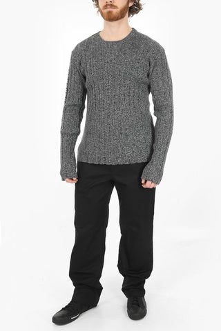 Crew Neck SNAKE CHUNCKY Ribbed Sweater