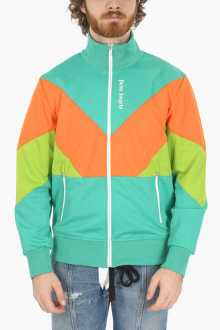 Zipped COLORBLOCK Mock Neck Sweatshirt