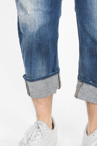 Cropped BIG DEAN'S BROTHER Denims with Distressed Effect 17cm