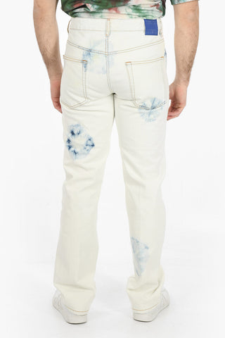 5 Pocket CROSS SHIBORI Light Wash Denims 21cm