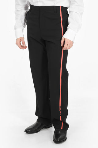 Pantaloni Straight Fit STRIPE in Misto Lana