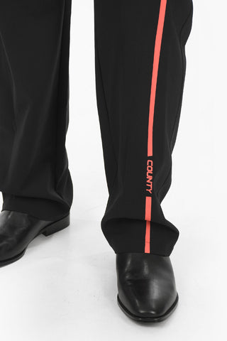 Pantaloni Straight Fit STRIPE in Misto Lana