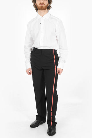 Pantaloni Straight Fit STRIPE in Misto Lana