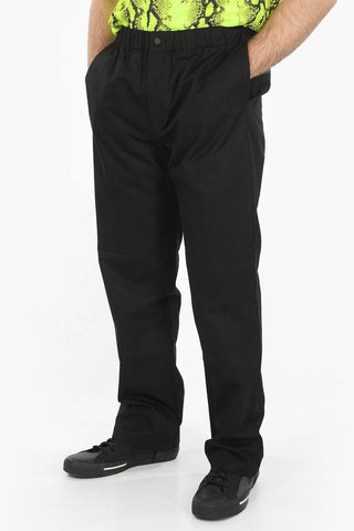 Elastic Waistband Cotton Chinos Pants