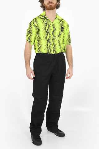 Elastic Waistband Cotton Chinos Pants