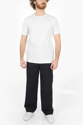 Wool Pants with Knit Detail