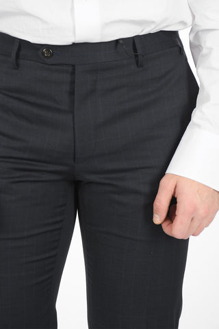 District Check Patterned Virgin Wool ACADEMY Pants