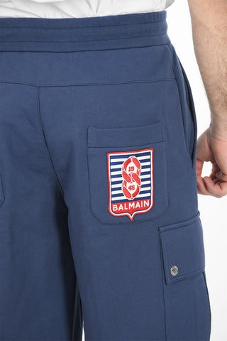 Shorts In Cotone Garzato Con Tasche Laterali E Coulisse