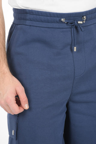 Shorts In Cotone Garzato Con Tasche Laterali E Coulisse