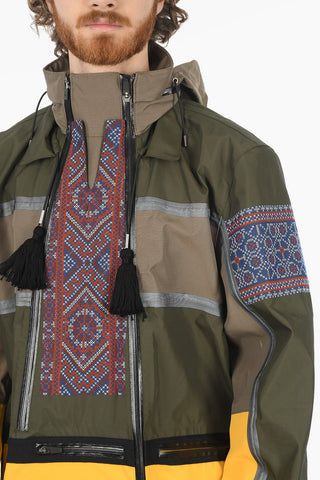 Embroidered Windbreaker With Tassels