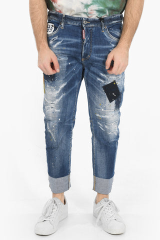 Jeans SAILOR con Effetto Distressed e Camo Patch 17,5cm