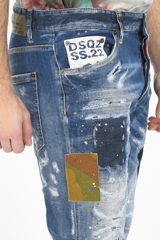Jeans SAILOR con Effetto Distressed e Camo Patch 17,5cm