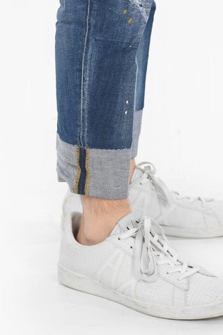 Jeans SAILOR con Effetto Distressed e Camo Patch 17,5cm