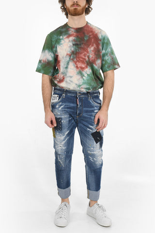 Jeans SAILOR con Effetto Distressed e Camo Patch 17,5cm