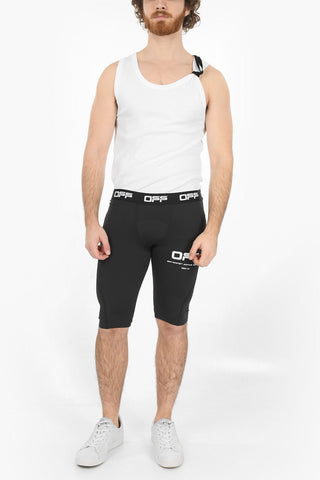 ACTIVE Logoed Elastic Waistband Biking Shorts