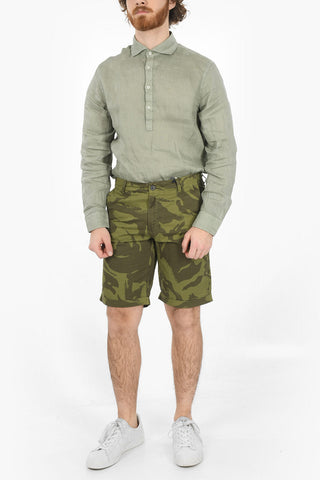 Shorts Camouflage ad Orlo con Risvolto