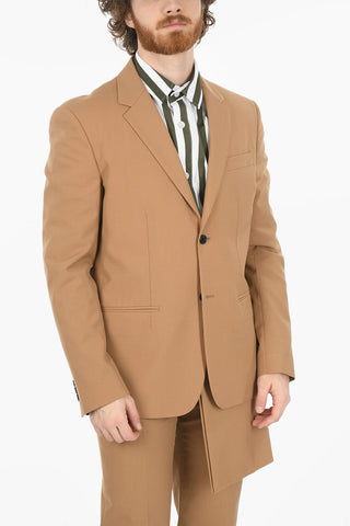 2 Button Wool Blend Dry Relaxed Fit Blazer