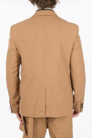 2 Button Wool Blend Dry Relaxed Fit Blazer