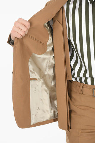 2 Button Wool Blend Dry Relaxed Fit Blazer