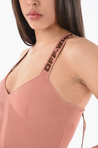 Logoed Strap Knitted Dress