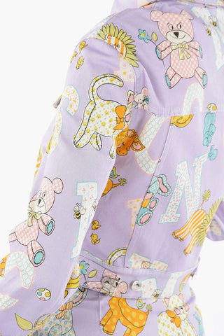 COUTURE! Giacca Crop LADIES WHO LUNCH in Cotone Stampato con Doppio Taschino