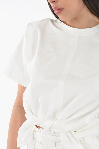 Crewneck ZELIKIA T-shirt With Front Slit
