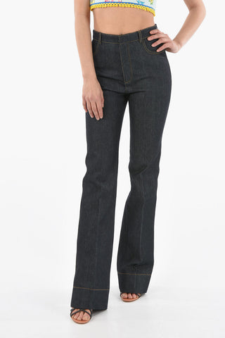Flared Fit Rinsed Wash Jeans