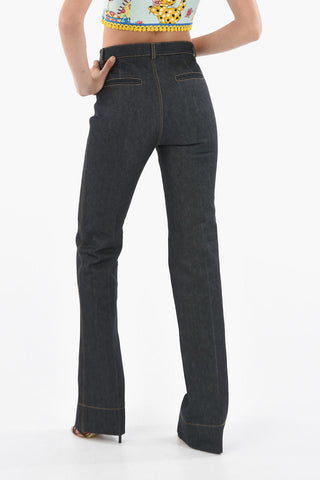 Flared Fit Rinsed Wash Jeans