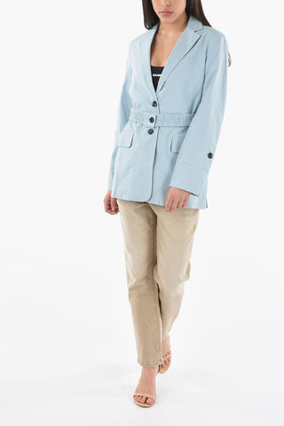 WHITE LABEL Blazer con Tasca con Aletta e Cintura Elasticizzata