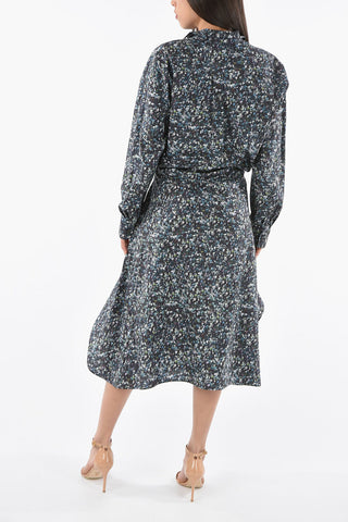 Patterned Shirt Dress with Breast Pocket