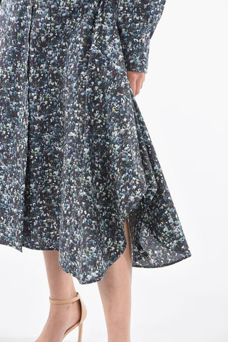 Patterned Shirt Dress with Breast Pocket