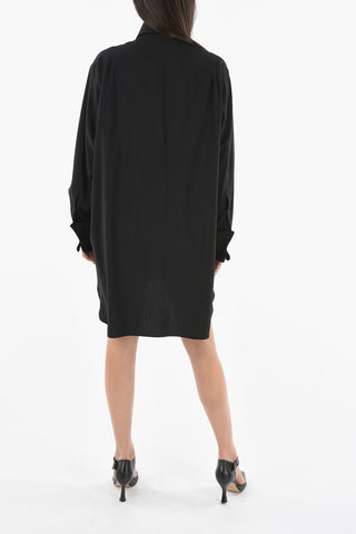 Shirt Dress with Sequined Embroidery