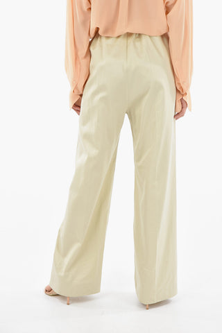 Cotton Wide Pants with Drawstring on the Waist