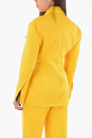 Floral Jacquard Sculptured Blazer