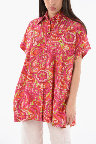 Short Sleeves Renaissance Pattern Oversize Fit 60's Shirt