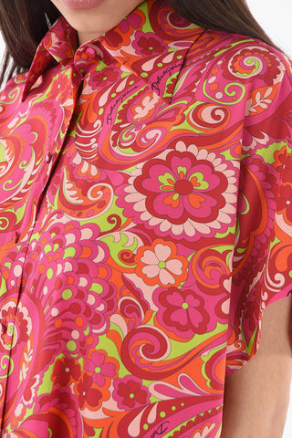 Short Sleeves Renaissance Pattern Oversize Fit 60's Shirt