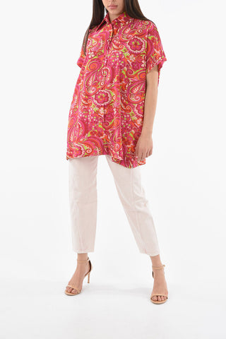 Short Sleeves Renaissance Pattern Oversize Fit 60's Shirt
