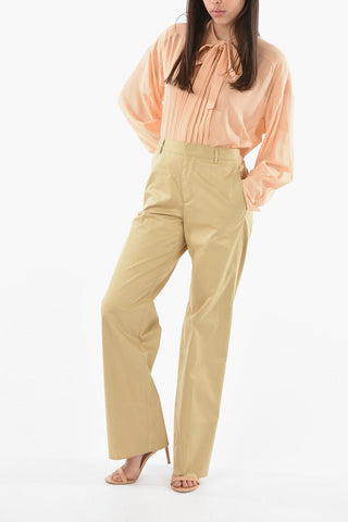 Wide-leg Trousers with Front Pleats