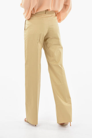 Wide-leg Trousers with Front Pleats