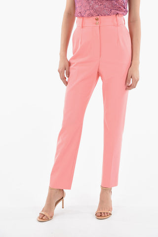 Pleated Viscose-blend Tailored Trousers
