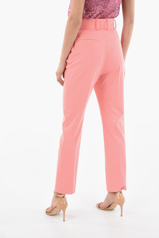 Pleated Viscose-blend Tailored Trousers