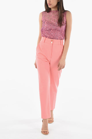 Pleated Viscose-blend Tailored Trousers
