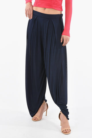 Pantaloni Plissettati in Viscosa