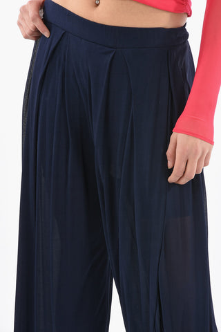 Pantaloni Plissettati in Viscosa