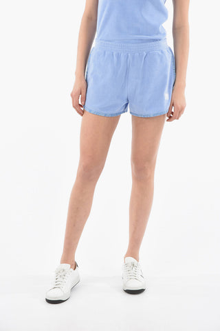 Shorts con Elastico in Vita e Toppa con Logo sul Retro